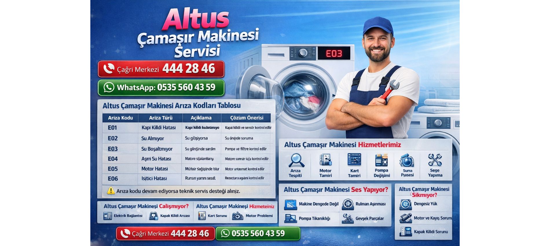 Altus Çamaşır Makinesi Servisi